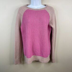 Boden Womens Chunky Alpaca Wool Sweater Size 6 Pink Long Sleeve Cozy Cabincore
